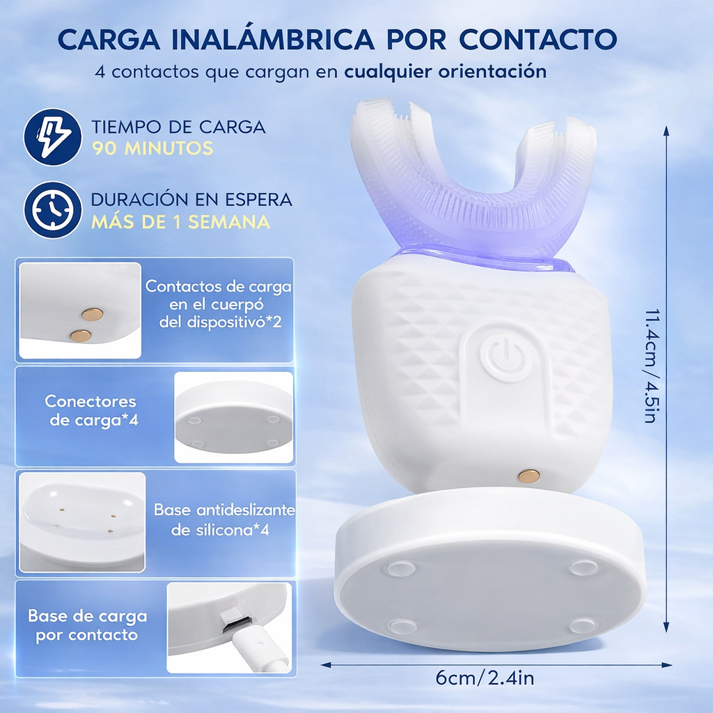 Cepillo y blanqueador de dientes electrico