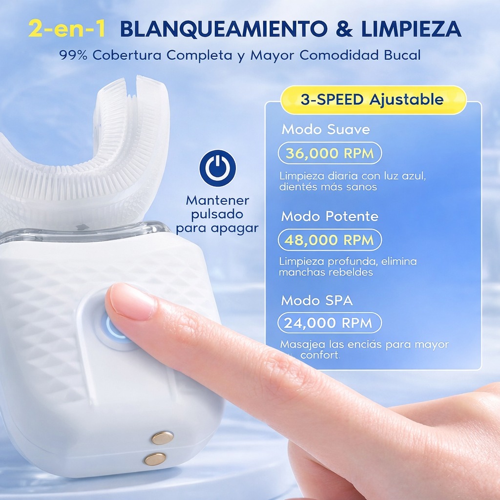 Cepillo y blanqueador de dientes electrico